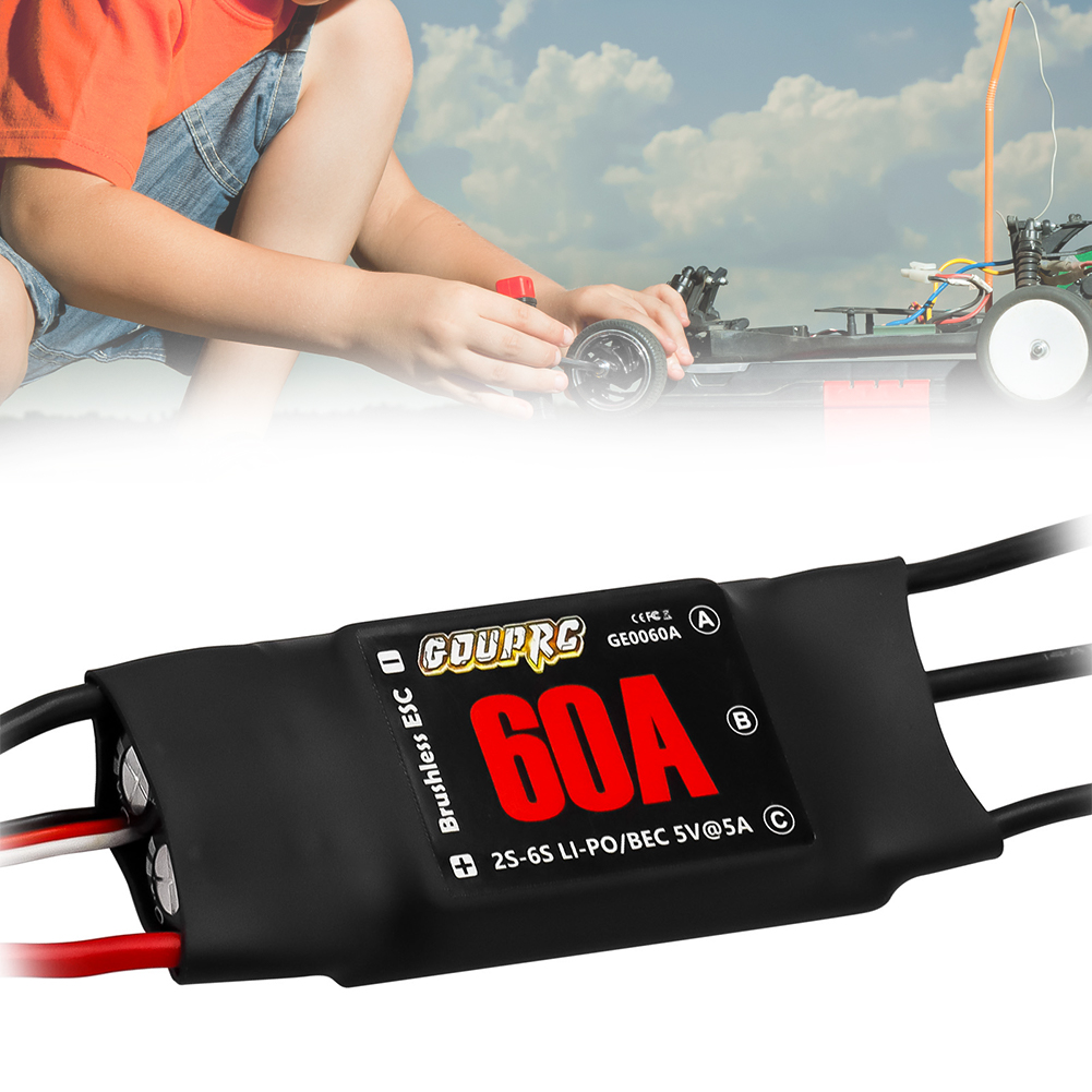 Rc Helicopter Electric - 60A ブラシレス ESC 2-6S 電動スピードコントローラー 5V/7A