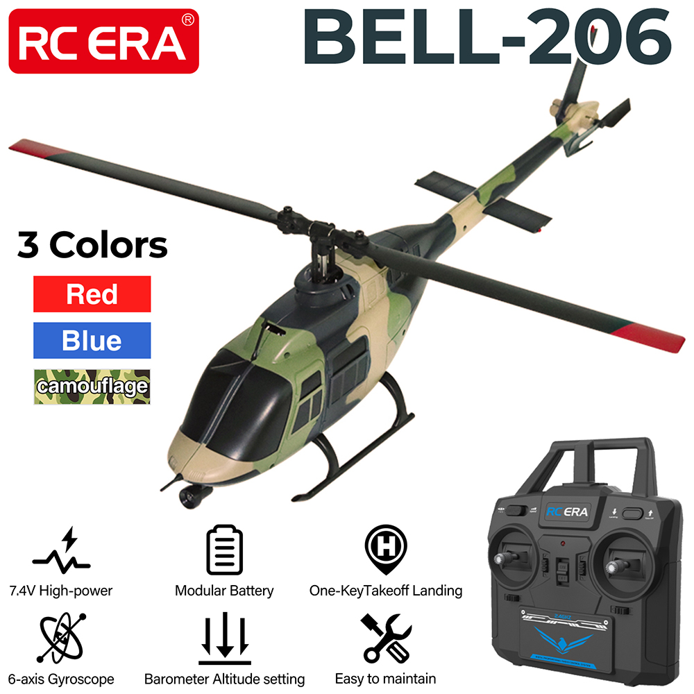 Rc Helicopter Charger - RC ERA RCヘリコプター 1:33 ベル206 航空機
