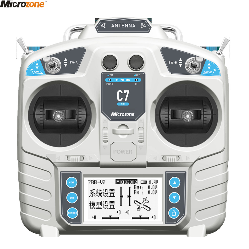 Rc Helicopter Mini - MicroZone MC7コントローラー C7 MINI送信機 2.4G MC8RE受信機付き無線システム