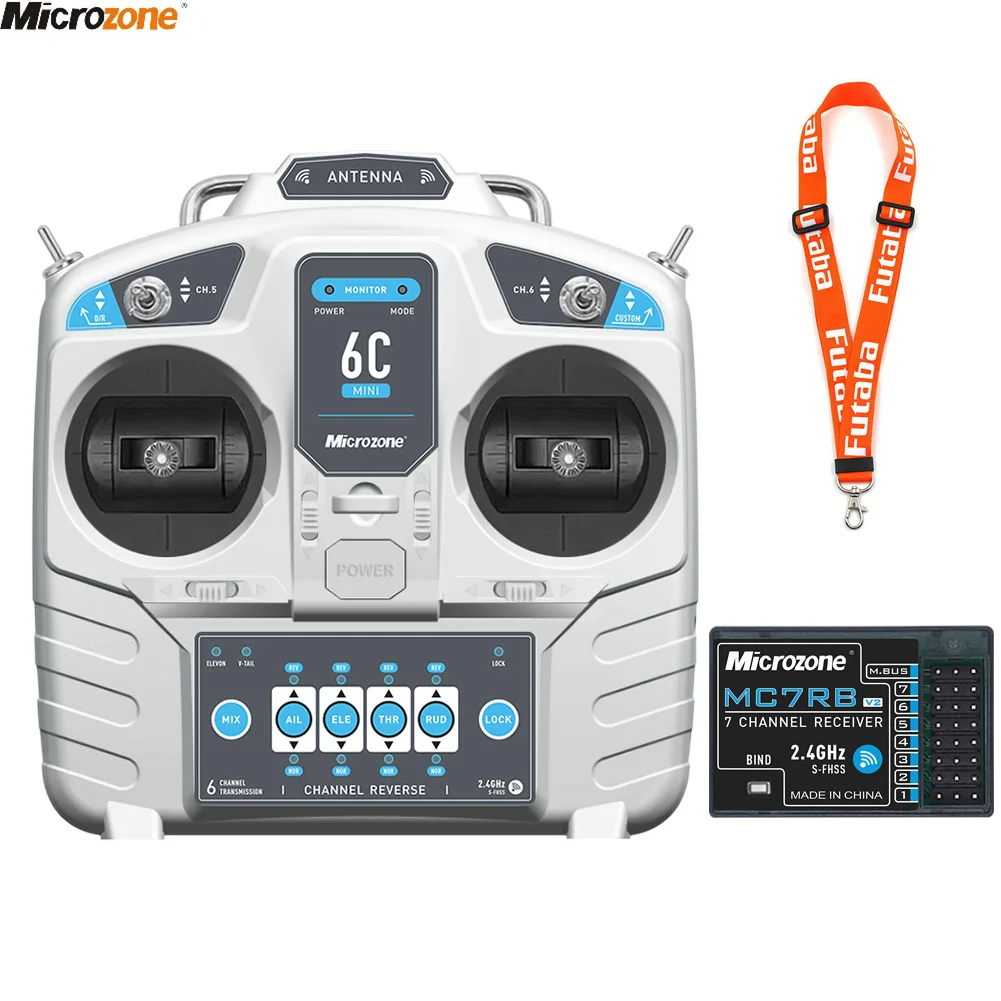 Rc Helicopter Mini - 受信機付きマイクロゾーンコントローラー送信機,rc飛行機とドローン用の無線システム,マルチローターヘリコプターとボート,mc6c mini v2,2.4g,6ch