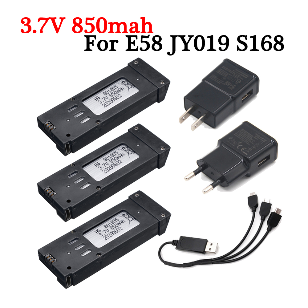 Eachine Drone E58 - アップグレードバージョン 3.7V 850mah Lipo バッテリー Eachine