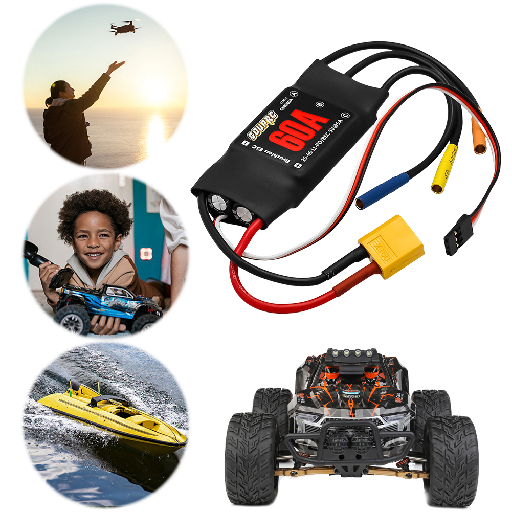60A 電子スピードコントローラー 5V/7A BEC &  - Rc Helicopter Electric のレビューと価格