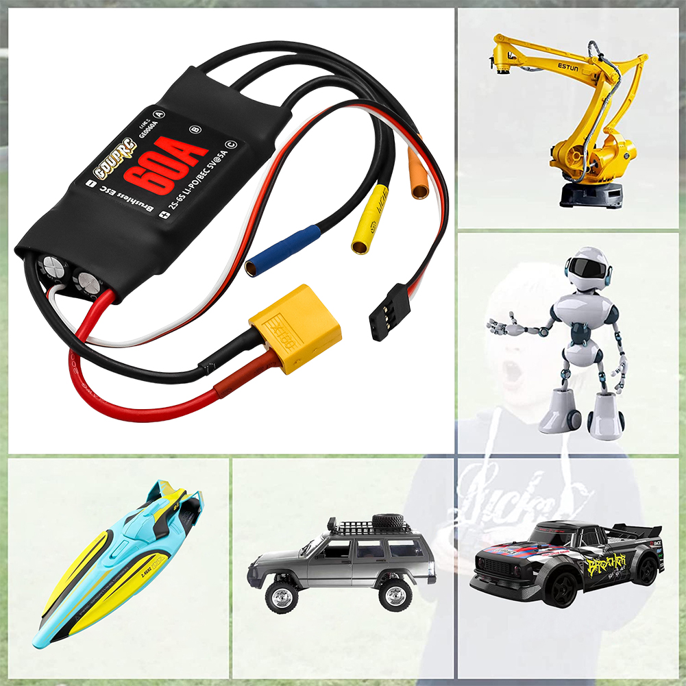 60A 電子スピードコントローラー 5V/7A BEC &  - Rc Helicopter Electric のレビューと価格