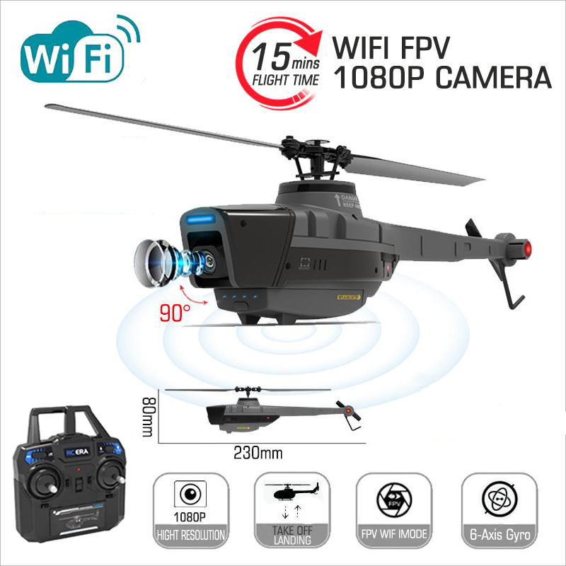 ヘリコプターc128 2.4g rc 4リセラー720pカメ - Rc Helicopter Electric のレビューと価格
