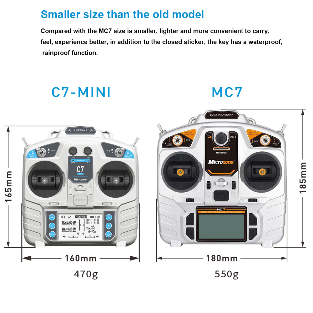 MicroZone MC7コントローラー C7 MINI送信 - Rc Helicopter Mini のレビューと価格