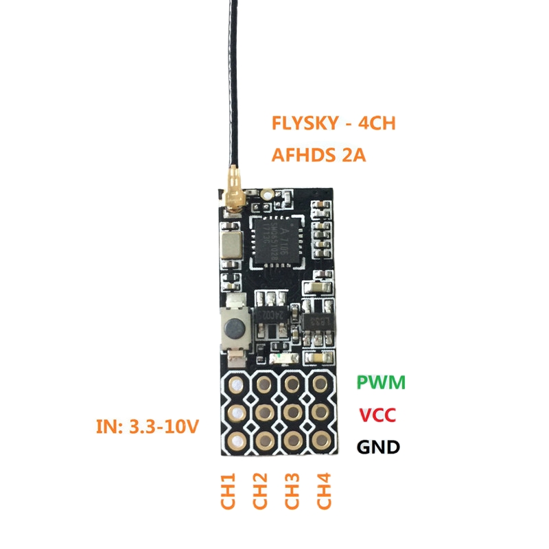 Flysky FS2A ミニレシーバー 4CH AFHDS  - Rc Helicopter Mini のレビューと価格
