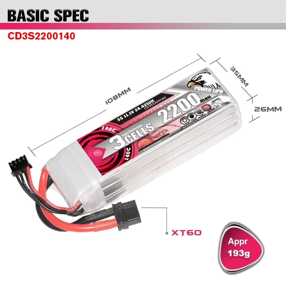 2200mAh 3S 11.1V Li-po バッテリー 1 - Rc Helicopter Case のレビューと価格